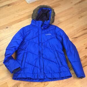 blue Columbia Women's Snow Eclipse Mid Jacket. Size Large